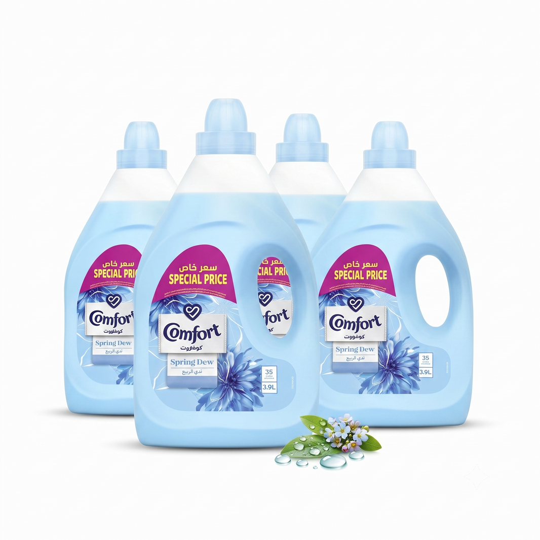 Comfort Fabric Softener Blue (3.9 Ltr x 4)