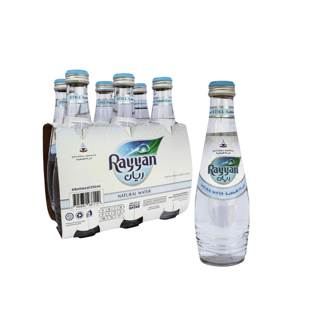 Rayyan Natural Water Glass Bottle (24 x 250 ml)