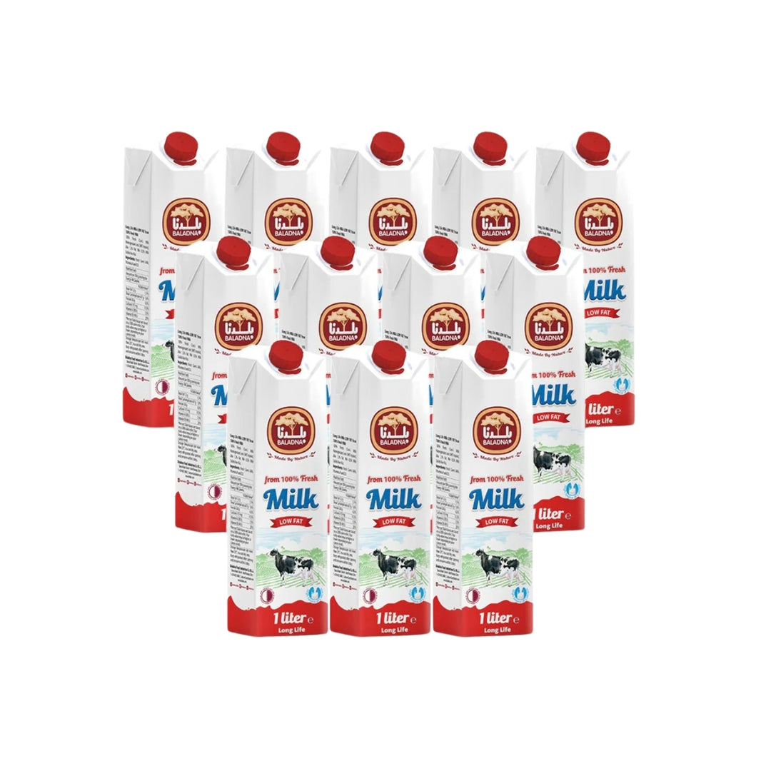 Baladna Low Fat Long Life Milk 12 x 1 Liter