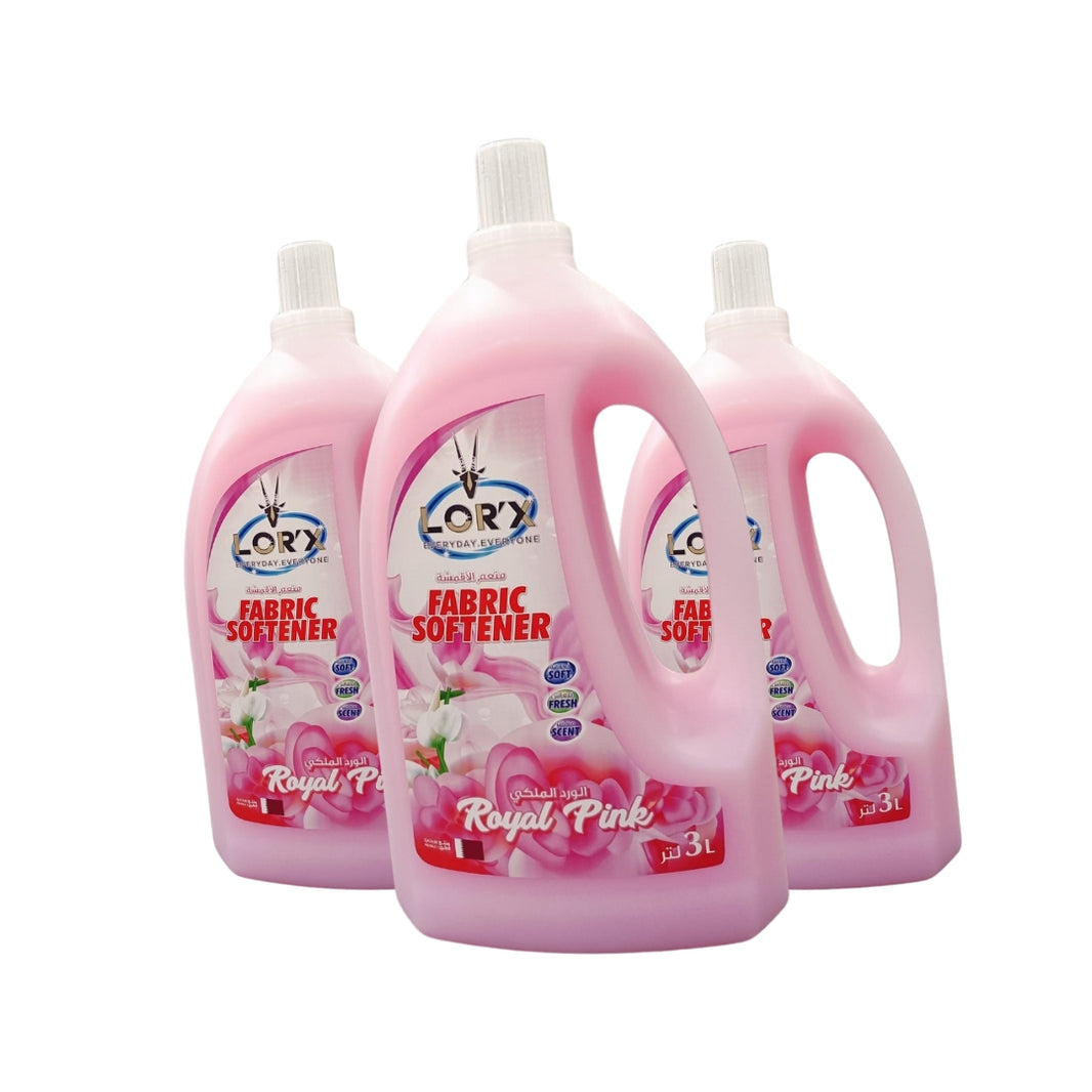 LOR'X Fabric Softner(6 X 3 Ltr) Royal Pink