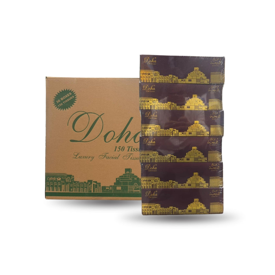 Doha Soft Facial Tissue 150 Sheets 2 Ply (36 Boxes )