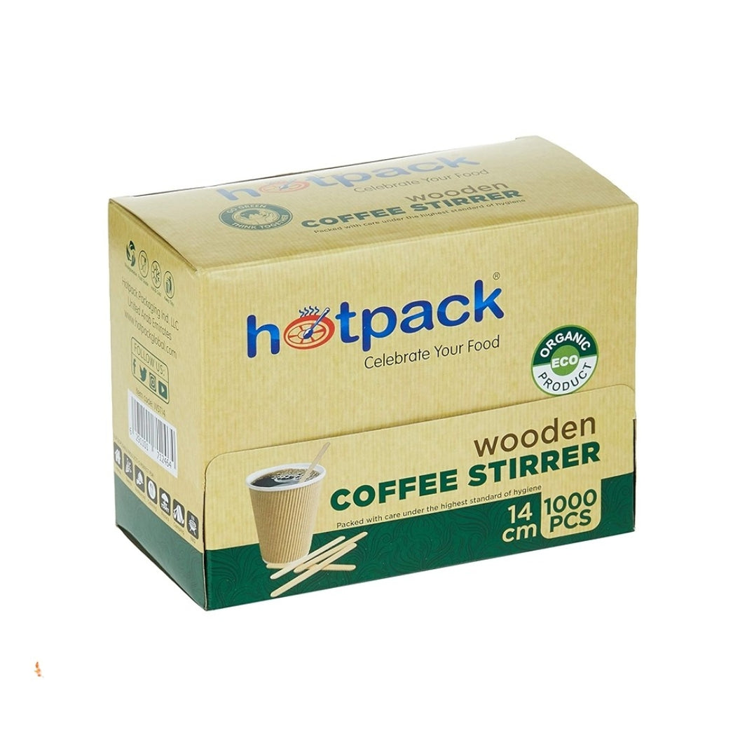 Wooden Coffee Stirrer Wrapped 14 Cm (5000 Pcs)